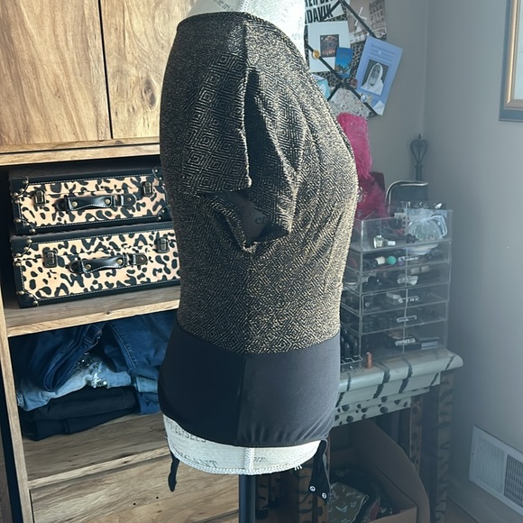 Luxology Gold & Black Stretch Bodysuit - Medium - Picture 3 of 6